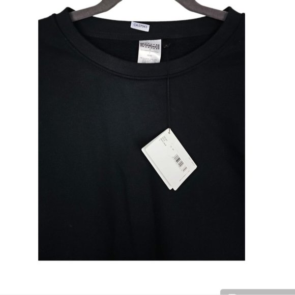 Wolford Logo Sweat Dress  Black/Steel Oversized With Logo-Print Day Dress Size S - Picture 12 of 14